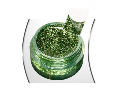 Gold glam glitter gel Light Green